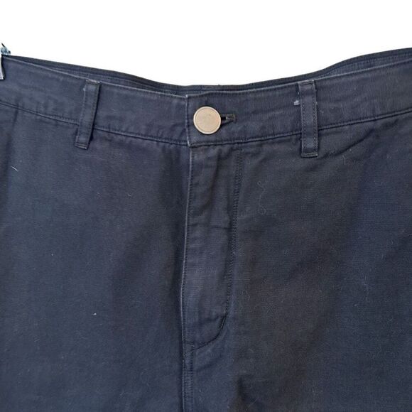 Theory Denim Rip Stitch Cotton Pockets Bermuda Short Blue Black Size 31 Classic - Picture 2 of 9